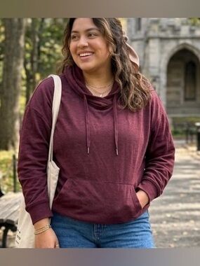 Threads 4 Thought Women's Burgundy Cowl Neck Pullover